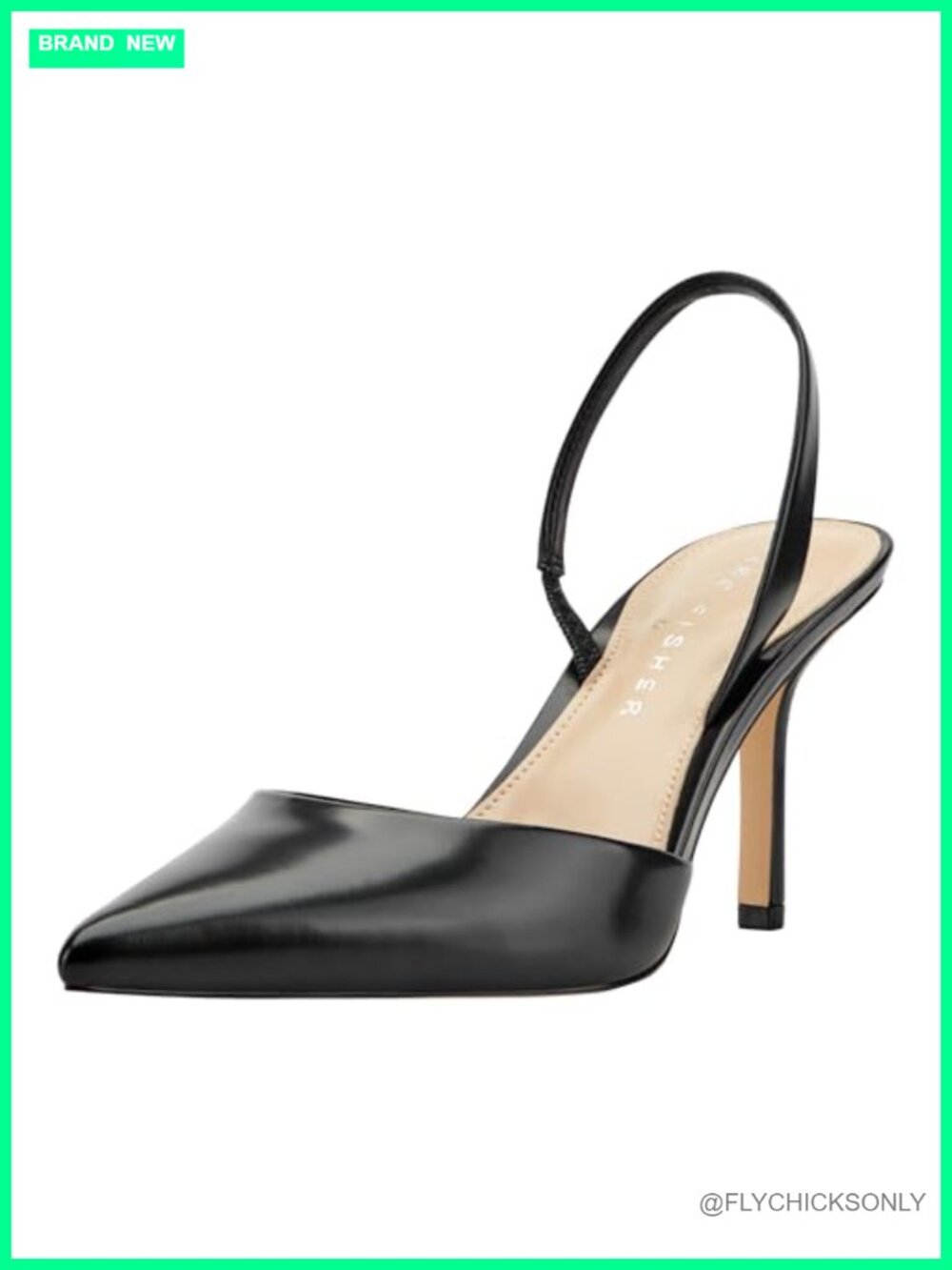 Pointed Toe Slingback Stiletto Heel Pump Formal Dress Shoe